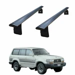 For Toyota Land Cruiser Vx 80 Roof Rack Cross Bars Aluminum Rain Gutter Black. Fixed Price $248.00.