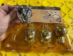 Vintage Yakima Chrome Skull End Caps. Fixed Price $100.00.