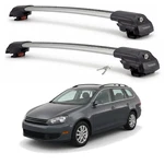 Roof Rack Cross Bars For Vw Jetta Sportwagen 2009-2014 Alum Silver Pair 220LB. Fixed Price $199.99.