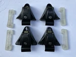 Set Of 4 Yakima Towers With Locks And Key + Q101 Clips Rubber Pads. Fixed Price $198.00.