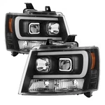 Spyder Auto 5082565 Bar Headlights Blk/clear For Suburban/tahoe/avalanche. Fixed Price $307.61.