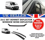 Renault Master 2014-2018 Wind Rain Deflectors & Bonnet Protector. Fixed Price $94.02.