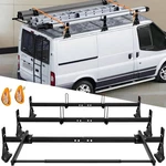 3PCS Adjustable Ladder Rack W/roller 800LB - Fits Vans With Rain Gutter. Fixed Price $169.99.