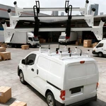 3-BAR Steel Roof Ladder Rack Fit Nissan NV200 Chevy City Express, White, 800LBS. Fixed Price $209.69.