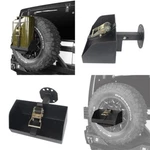 Black Steel Jerry Can Holder Spare Tire Mount Bracket For Wrangler Jeep 97-21. Fixed Price $69.89.