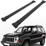 Cross Bar Set Luggage Cargo Carrier For 2002-2007 Jeep Liberty Kj Roof Rack Blk. Fixed Price $79.59.