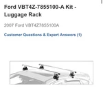 53 Thule Luggage Rack Cross Bars Ford Edge Lincoln Mkx Free Shipping. Fixed Price $249.99.