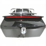 Dmy Black Motorcycle Trunk Tail Box Luggage Case Top Rack W/spoilers For Kawasak. Fixed Price $300.00.