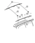 Genuine Mopar Luggage Rack Side Rail Right 5113372AA. Fixed Price $88.15.