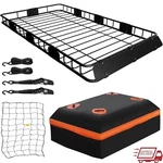 Heavy Duty Cargo Rack W/ Waterproof Bag Net & Tie-down Straps Suv Truck New. Fixed Price $183.20.