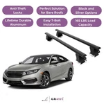 Erkul Roof Rack Crossbars For Honda Civic 2016-2021 Naked Aluminum Black. Fixed Price $238.41.