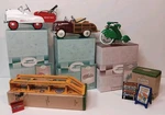 Hallmark Kiddie Car '39 Ford Station Wagon, '41 Jr Service Truck, &'35 Velocipe. Fixed Price $75.00.