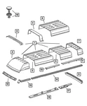Genuine Mopar Roof Side Rail Left 5104194AA. Fixed Price $50.28.