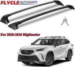 2PCS Roof Rack Rail Luggage Carrier Cross Bars For 2020-2026 Toyota Highlander. Fixed Price $78.99.