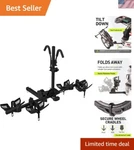 Heavy-duty 2-BIKE Hitch Rack With Tilt & Fold Fits Fat Tire Mountain Bikes. Fixed Price $647.95.