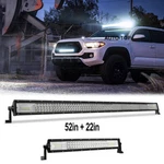 Roof 22" 52" Led Light Bar Tri-row Combo Kit Truck Off-road Driving 4X4 4WD 50". Fixed Price $98.98.