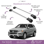 Piece Lockable Roof Rack Cross Bars Mercedes Ml-class W166 2012-2015 Silver. Fixed Price $134.90.