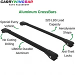 Fits Bmw 3 Series E46 Wagon 1999-2005 Roof Rack Cross Bars Carrier Rails Black. Fixed Price $118.79.
