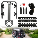 Spare Tire Mount Rack Hold 2 Bikes Foldable For Jeep Gladiator Suv. Fixed Price $159.99.