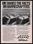 1986 Bic Sportrack Snow Ski Car Barrecrafters Comparison Vintage Print Ad. Fixed Price $14.95.