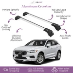 Fits Volvo XC60 2018-2026 With Factory Rails 2PCS Roof Rack Cross Bars 165 Lbs. Fixed Price $134.90.