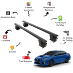 Bare Roof Rack Cross Bars Set For Subaru Wrx Sti 4 Door 17-UP Black. Fixed Price $237.41.
