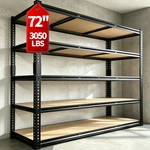 5-TIER Heavy Duty Metal Shelving Unit Garage Shelves Adjustable Utility Rack. Fixed Price $89.99.