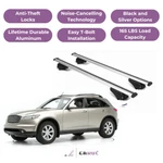Erkul Roof Rack Cross Bars For Infiniti FX35 2003-2013 Raised Rails Silver. Fixed Price $134.91.