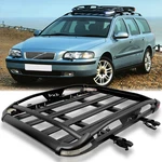 50"X38" Roof Rack Luggage Cargo Basket Led Light + Cross Bar For Volvo V70 XC70. Fixed Price $229.11.
