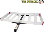 Heavy Duty Aluminum Cargo Carrier Hitch Basket 500 Lbs Loading Reflectors Rails. Fixed Price $129.35.