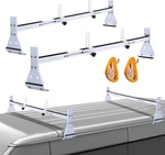 Universal Ladder Rack Adj. 57-63" For Full-size Vans -800LB Fits Rain Gutter. Fixed Price $97.99.