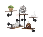 Industrial Rustic Modern Wood Ladder Pipe Wall Mounted Floating She... Fast Ship. Fixed Price $100.99.