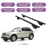 Erkul Roof Rack Cross Bars For Infiniti FX35 2003-2013 Raised Rails Black. Fixed Price $134.91.