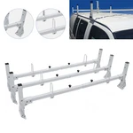 Cross Bars 3 Ladder Roof Racks Fit 92-15 Ford Econoline Cargo Van White. Fixed Price $165.99.