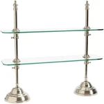 25" Nautical Standing Rack Tier Cor Adjustable Glass Up -down Aluminum. Fixed Price $299.00.