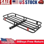 Hitch Cargo Carrier, Iron Rack Basket With Stabilizer And Straps, 500LBS. Fixed Price $66.47.