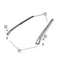 Genuine Mopar Lugg Rack Cross Rail Left 68032967AB. Fixed Price $102.12.