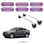 Erkul Roof Rack Crossbars For Bmw X6 2009-2014 Naked Aluminum Silver. Fixed Price $260.91.