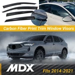 For Acura Mdx 14-20 Carbon Fiber Print Trim Window Visors Rain Guards Deflectors. Fixed Price $59.99.