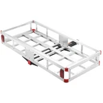 Hitch Mount Cargo Carrier 49.4X22.4X7.1 500LB Aluminum Fits 2" Receiver. Fixed Price $109.99.