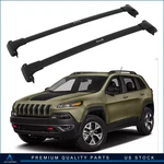 Aluminum Roof Rack For 15-20 Jeep Cherokee Black Cross Bar Luggage Cargo Carrier. Fixed Price $72.15.
