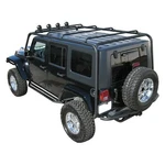 Trailfx Black Roof Rack 117.36" Length 300 Lbs For 2007-2018 Jeep Wrangler Jk. Fixed Price $612.95.