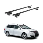 Roof Rack Luggage Carrier For Volkswagen Jetta Sportwagen 2010-2014 Alu Black 2X. Fixed Price $109.99.