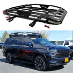For Chevy Tahoe 50" Roof Rack Top Cargo Carrier Basket W/ Led Lights + Crossbar. Fixed Price $229.64.