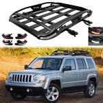 For Jeep Patriot Roof Rack Cargo Luggage Carrier Baskets & Crossbars + Led Light. Fixed Price $229.13.