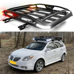 For Pontiac 50"*38" Roof Rack Top Cargo Carrier Basket W/ Led Lights + Crossbar. Fixed Price $229.78.