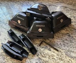 Yakima Skyline Towers (4) + LP1 Landing Pads Sks Locks & Key Roof Rack Set. Fixed Price $285.00.