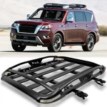 For Nissan Armada 50"X38" Roof Rack Luggage Cargo Basket+cross Bar W/ Led Light. Fixed Price $229.11.