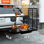 Hitch Mount Cargo Carrier, 45.3" X 25.6" Iron Rack With Folding Ram. Fixed Price $168.99.