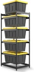 27 Gallon Tote Storage Rack, Heavy-duty Bin Organizer, 5-TIER Stand. Fixed Price $112.81.